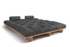 Sofa rozkładana 180x200 - Slim Basic Classic - Pascall Futon Szary
