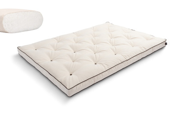 Materac 120x200 naturalny - Futon Pascall Slim Natural Kedro Ecru