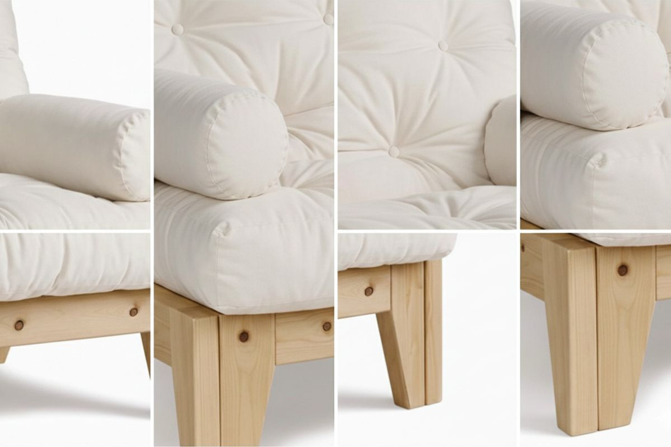 Fotel Sakura - Pascall Futon Beżowy