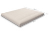 Materac 180x200 naturalny z lateksem i 2x kokosem - Futon Pascall Comfort Relax Hard Ecru