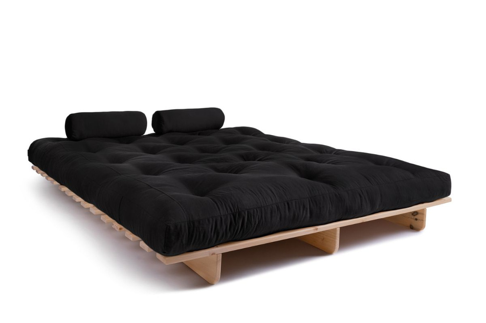 Sofa rozkładana 160x200 - Slim Exclusive Classic - Pascall Futon Czarny