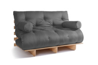 Sofa rozkładana 140x200 - Slim Exclusive Classic - Pascall Futon Szary