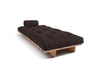 Sofa rozkładana 90x200 - Slim Exclusive Classic - Pascall Futon Brązowy