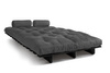 Sofa rozkładana 140x200 - Slim Basic Black - Pascall Futon Szary