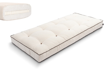 Materac 90x200 naturalny z lateksem - Futon Pascall Medium Latex Kedro Ecru