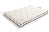 Materac 180x200 naturalny z lateksem - Futon Pascall Slim Duo Latex Kedro Ecru