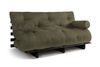 Sofa rozkładana 160x200 - Slim Comfort Black - Pascall Futon Khaki