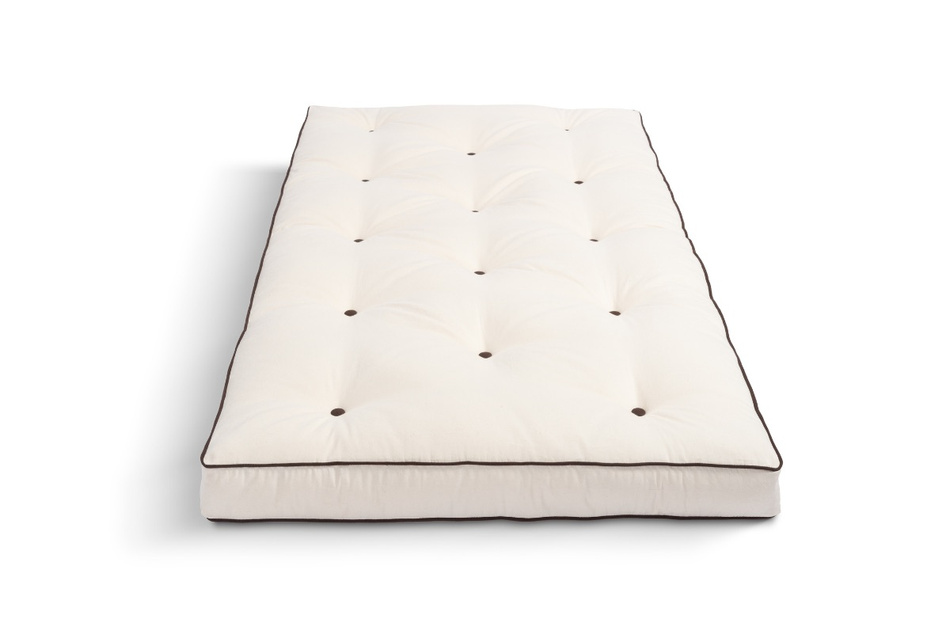 Materac 90x200 naturalny z lateksem - Futon Pascall Slim Duo Latex Kedro Ecru