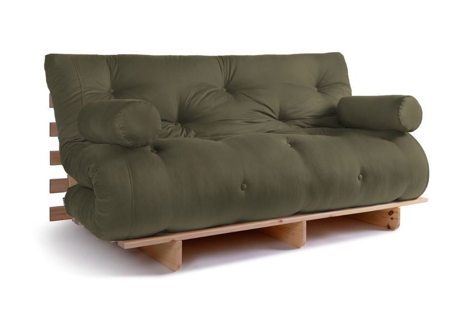 Sofa rozkładana 160x200 - Slim Comfort Classic - Pascall Futon Khaki