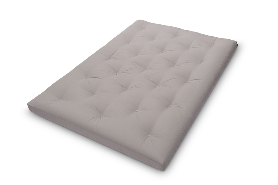 Materac 140x200 naturalny - Futon Pascall Slim Natural Szary