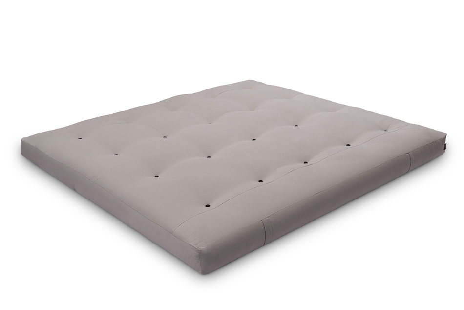 Materac 180x200 naturalny z wełną, kokosem i 2x lateks - Futon Pascall Comfort Wool Szary