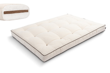 Materac 120x200 naturalny z kokosem - Futon Pascall Medium Coco Kedro Ecru