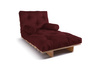 Sofa rozkładana 90x200 - Slim Basic Classic - Pascall Futon Bordowy