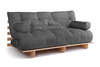 Sofa rozkładana 180x200 - Slim Exclusive Classic - Pascall Futon Szary
