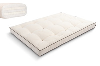 Materac 140x200 naturalny z lateksem - Futon Pascall Medium Duo Latex Kedro Ecru