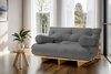 Sofa rozkładana 140x200 - Slim Basic Black - Pascall Futon Khaki