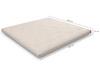 Materac 200x200 naturalny z lateksem - Futon Pascall Slim Latex Gołębi Popiel