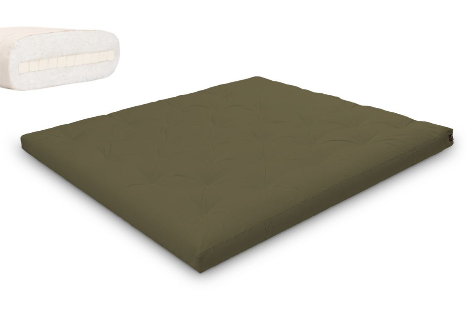 Materac 180x200 naturalny z lateksem - Futon Pascall Slim Latex Khaki