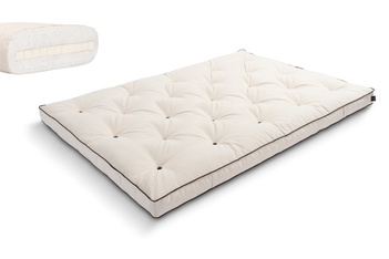 Materac 120x200 naturalny z lateksem - Futon Pascall Slim Latex Kedro Ecru