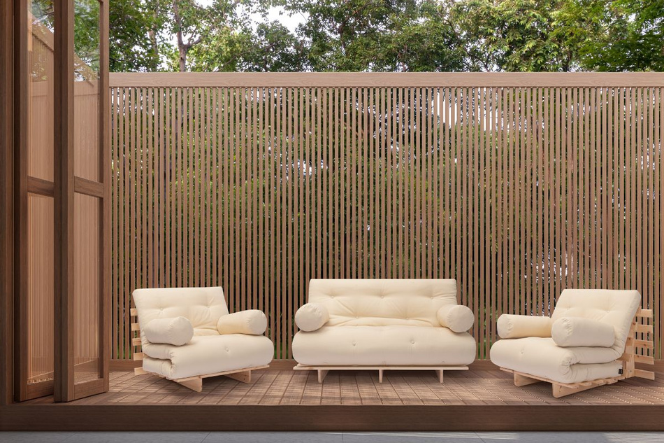 Sofa ogrodowa 160x200 rozkładana - Freedom Classic - Pascall Futon Marron