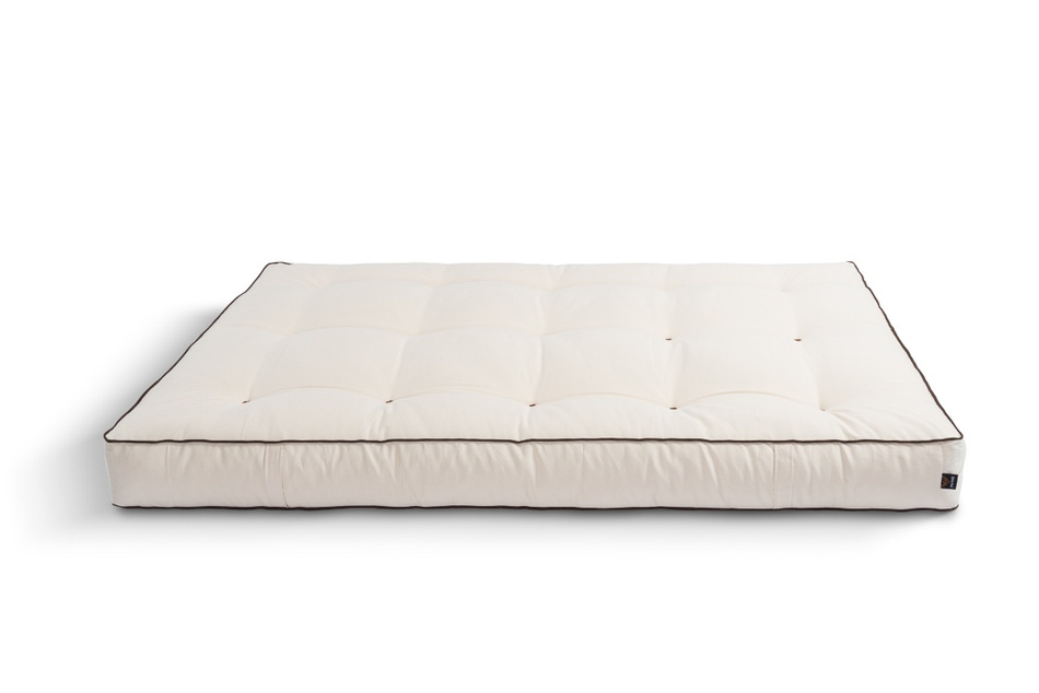 Materac 120x200 naturalny z lateksem i 2x kokosem - Futon Pascall Comfort Relax Hard Kedro Ecru