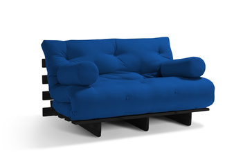 Sofa rozkładana 120x200 - Slim Exclusive Black - Pascall Futon Modrakowy