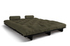 Sofa rozkładana 180x200 - Slim Exclusive Black - Pascall Futon Khaki