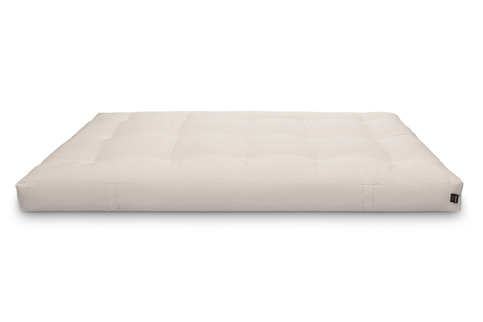 Materac 120x200 naturalny z lateksem i 2x kokosem - Futon Pascall Comfort Relax Hard Ecru