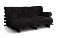 Sofa rozkładana 180x200 - Slim Comfort Black - Pascall Futon Czarny