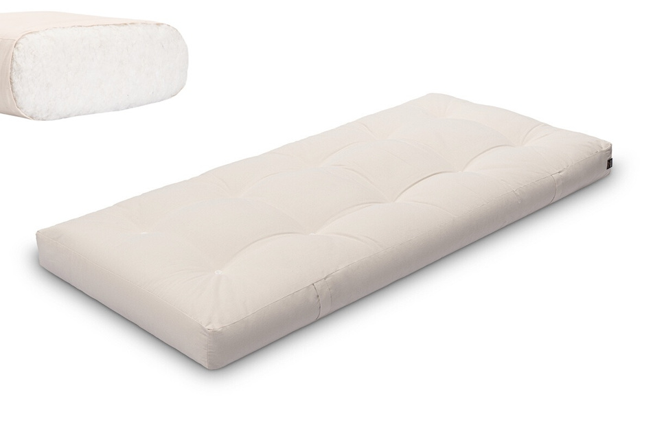 Materac 90x200 naturalny - Futon Pascall Medium Natural Ecru