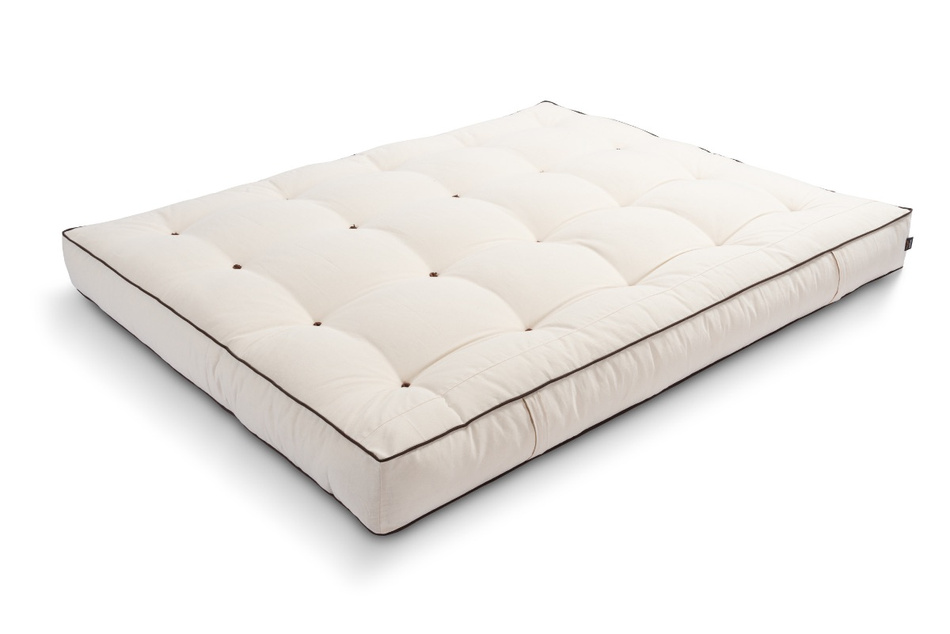 Materac 160x200 naturalny z wełną, kokosem i 2x lateks - Futon Pascall Comfort Wool Kedro Ecru