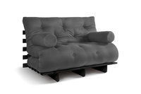 Sofa rozkładana 120x200 - Slim Exclusive Black - Pascall Futon Szary