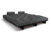 Sofa rozkładana 180x200 - Slim Basic Black - Pascall Futon Szary