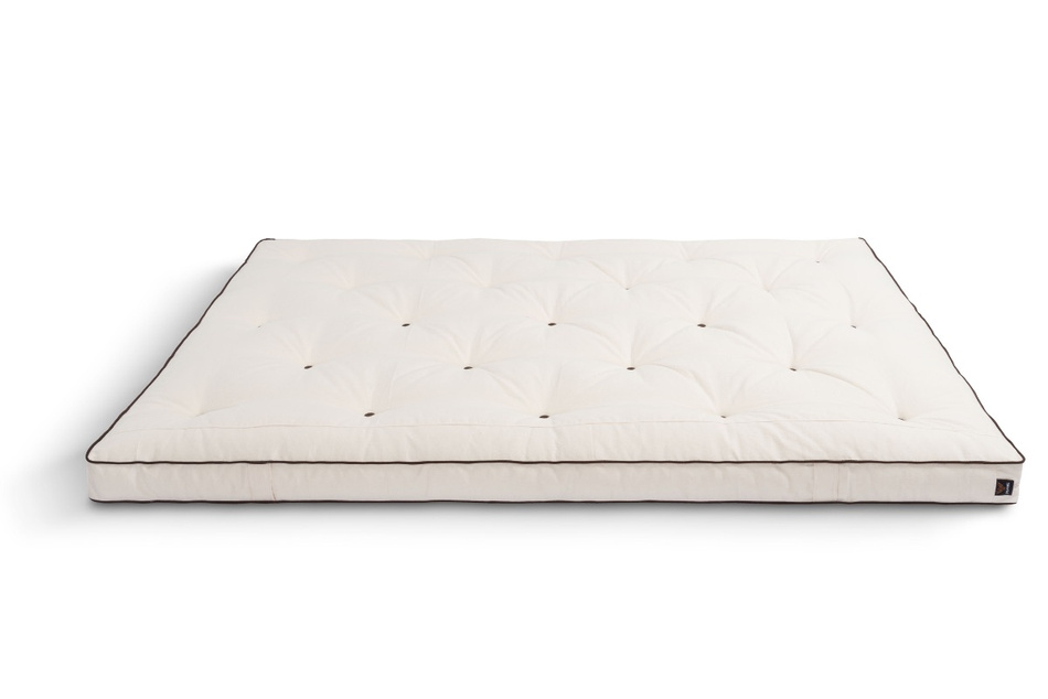 Materac 200x200 naturalny z lateksem - Futon Pascall Slim Duo Latex Kedro Ecru