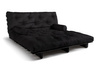 Sofa rozkładana 180x200 - Slim Exclusive Black - Pascall Futon Czarny