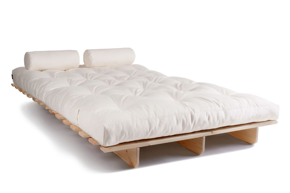 Sofa rozkładana 140x200 - Slim Basic Classic - Pascall Futon Ecru