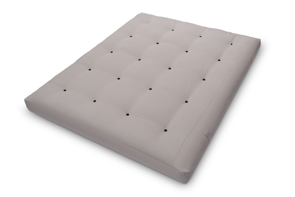 Materac 160x200 naturalny z wełną, kokosem i 2x lateks - Futon Pascall Comfort Wool Szary