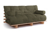 Sofa rozkładana 180x200 - Slim Exclusive Classic - Pascall Futon Khaki