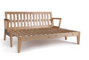 Sofa rozkładana 200 cm - Sakura - Pascall Futon Khaki