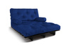 Sofa rozkładana 120x200 - Slim Exclusive Black - Pascall Futon Modrakowy