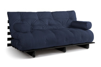 Sofa rozkładana 180x200 - Slim Exclusive Black - Pascall Futon Granatowy