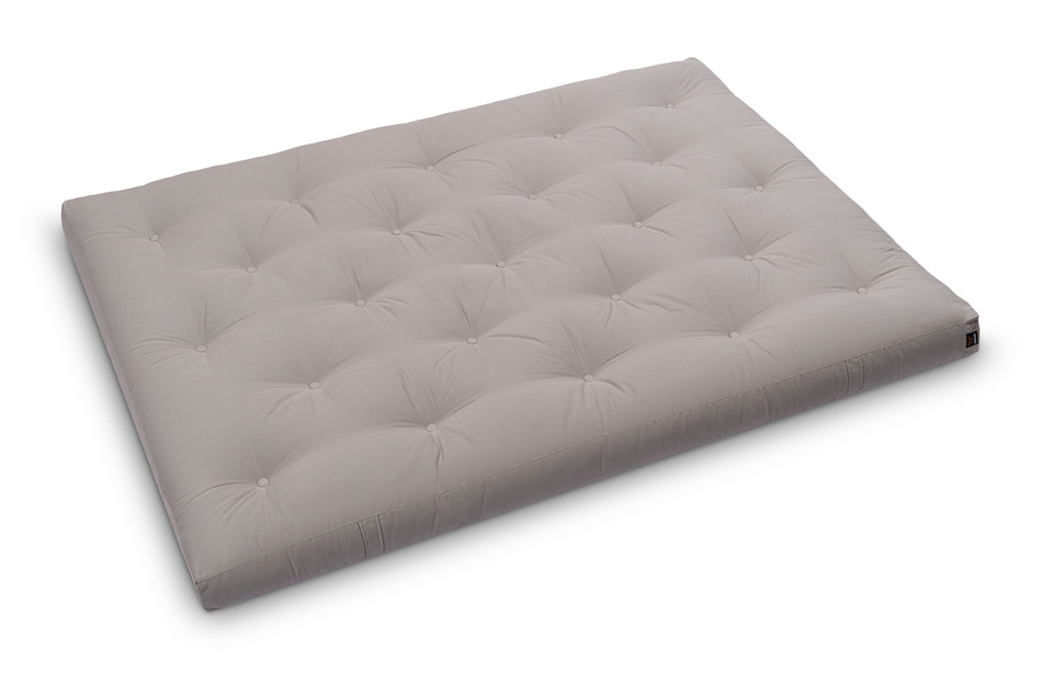 Materac 140x200 naturalny - Futon Pascall Slim Natural Szary