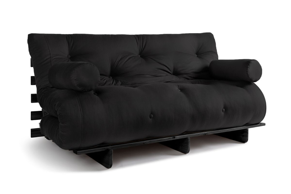 Sofa rozkładana 160x200 - Slim Basic Black - Pascall Futon Czarny