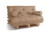 Sofa rozkładana 140x200 - Slim Basic Classic - Pascall Futon Beżowy
