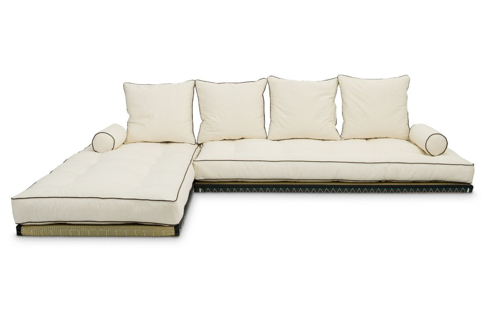 Narożnik Tatami Medium Natural Kedro 100x200 - Pascall Futon Ecru
