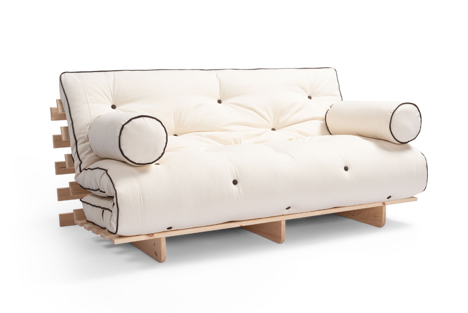 Sofa rozkładana 160x200 - Slim Comfort Kedro Classic  - Pascall Futon Ecru