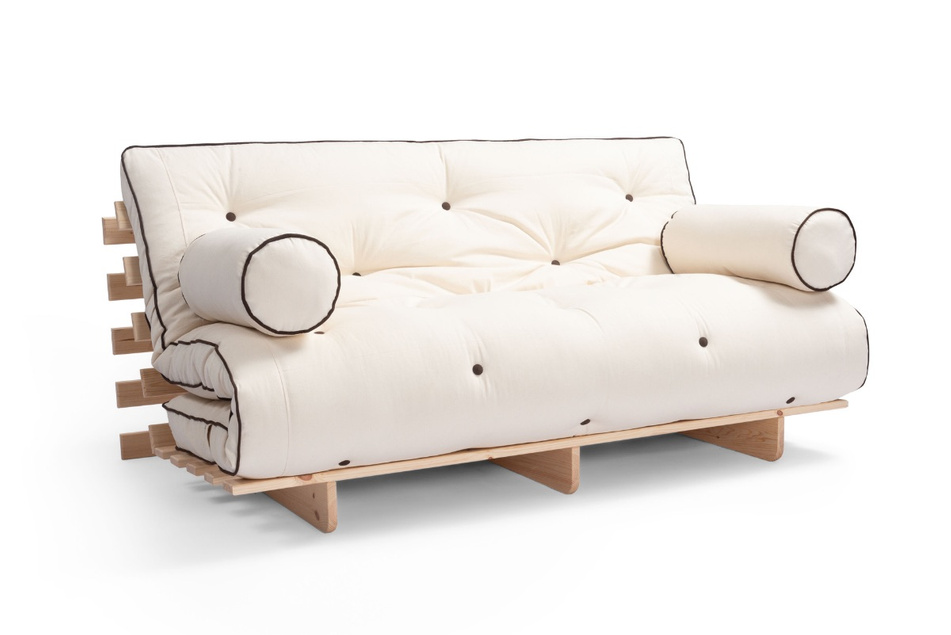 Sofa rozkładana 160x200 - Slim Exclusive Kedro Classic  - Pascall Futon Ecru