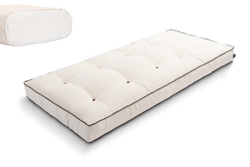 Materac 90x200 naturalny - Futon Pascall Medium Natural Kedro Ecru