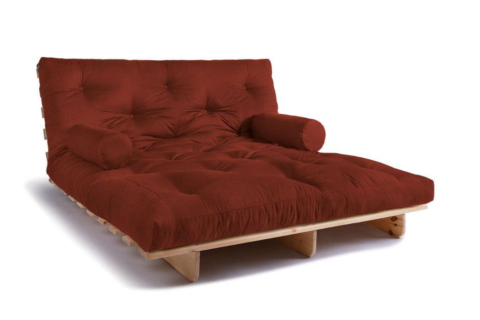 Sofa rozkładana 160x200 - Slim Exclusive Classic - Pascall Futon Ceglany