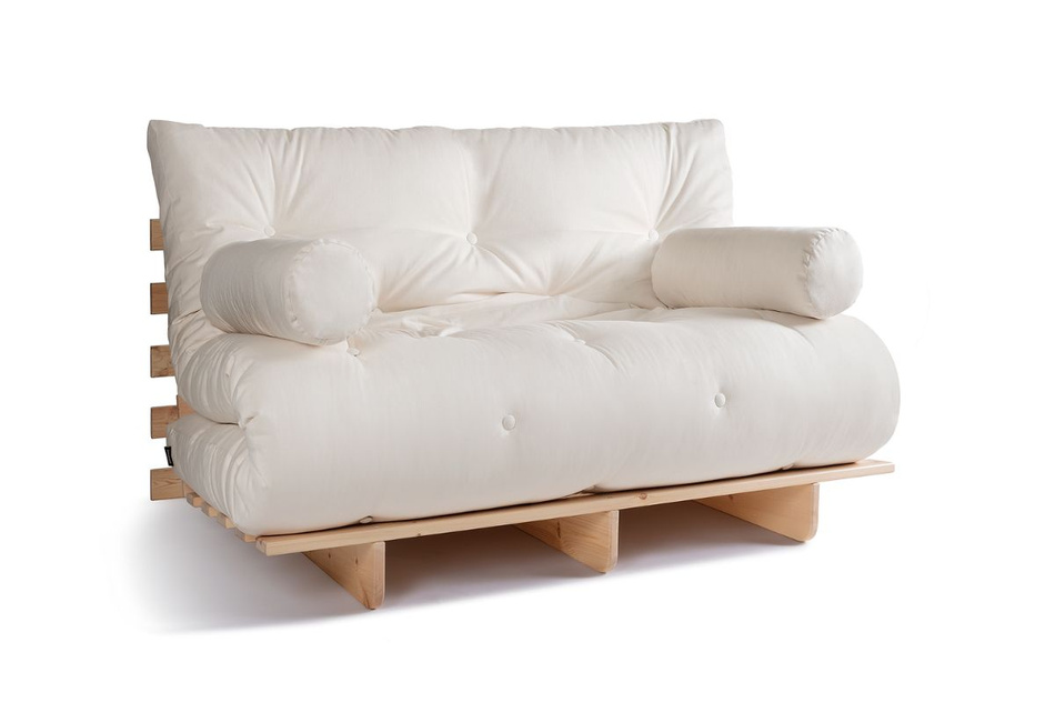 Sofa rozkładana 140x200 - Slim Comfort Classic - Pascall Futon Ecru